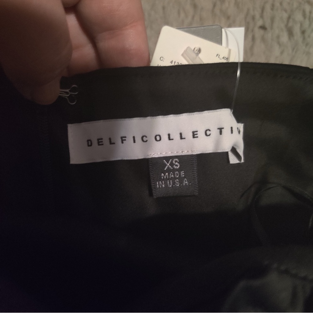 Delfi Collective Halter Bubble Mini Dress Drop Waist Pleated Little Black LBD - Picture 6 of 8